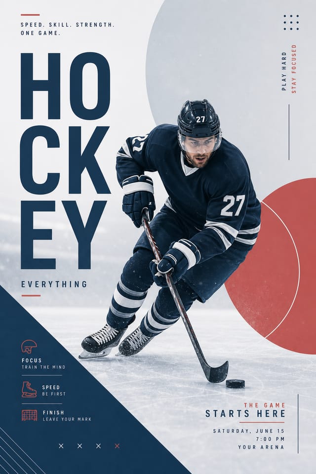 Hockey Poster — modern style poster