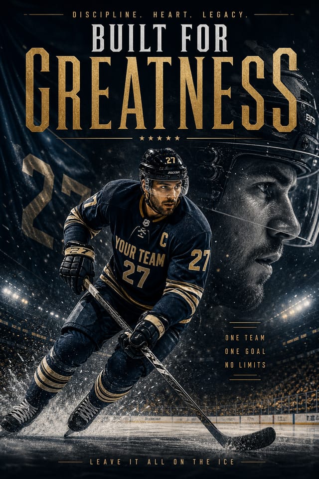 Hockey Poster — elegant style poster