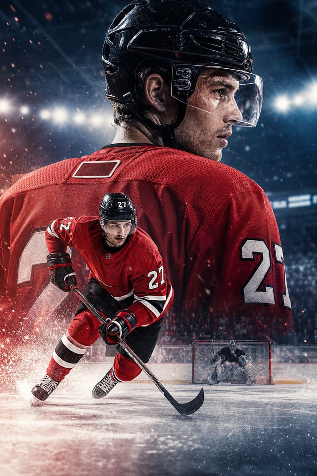 Hockey Poster — photo-realistic style poster
