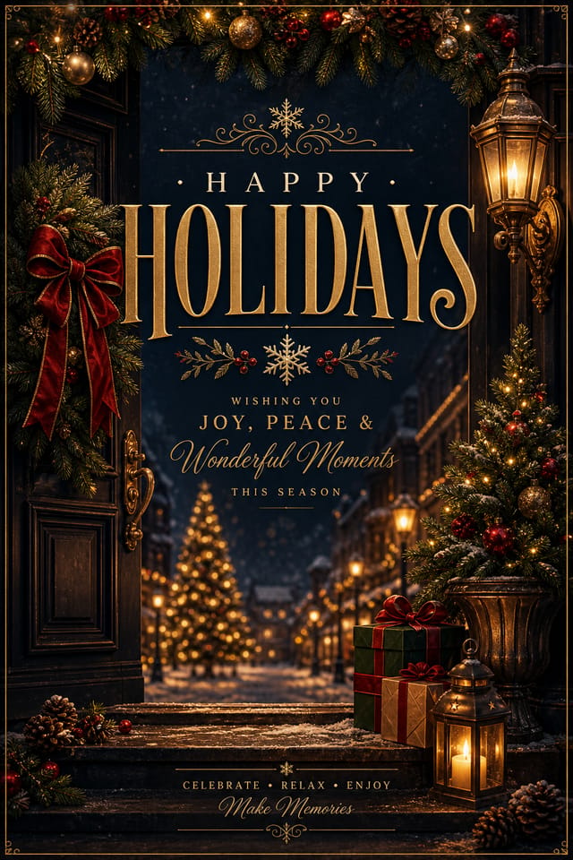 Holiday Poster — elegant style poster