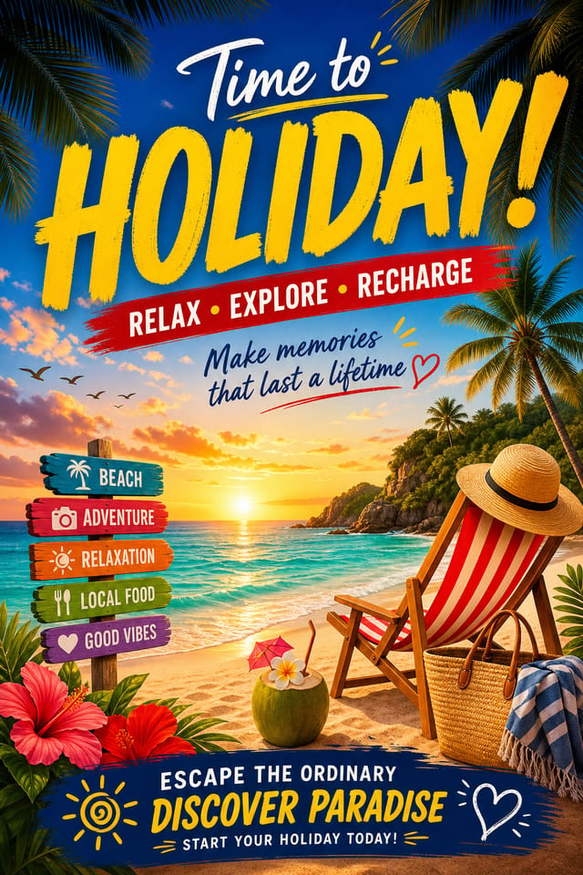 Holiday Poster — vibrant style poster