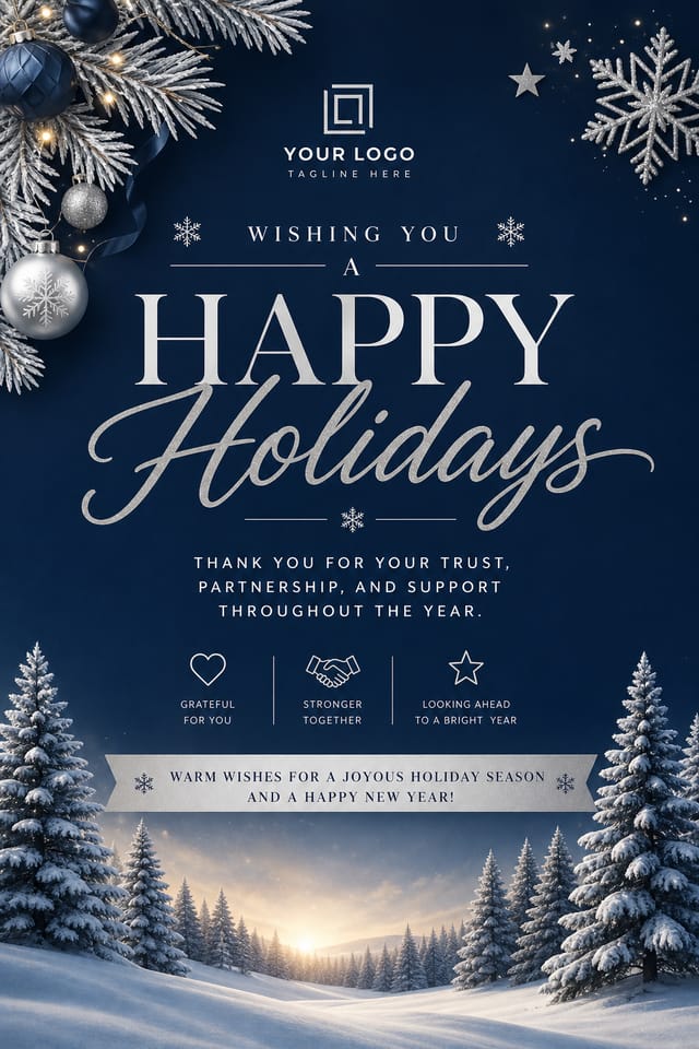 Holiday Poster — corporate style poster