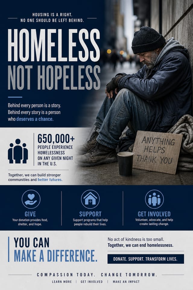 Homelessness Poster — corporate style poster