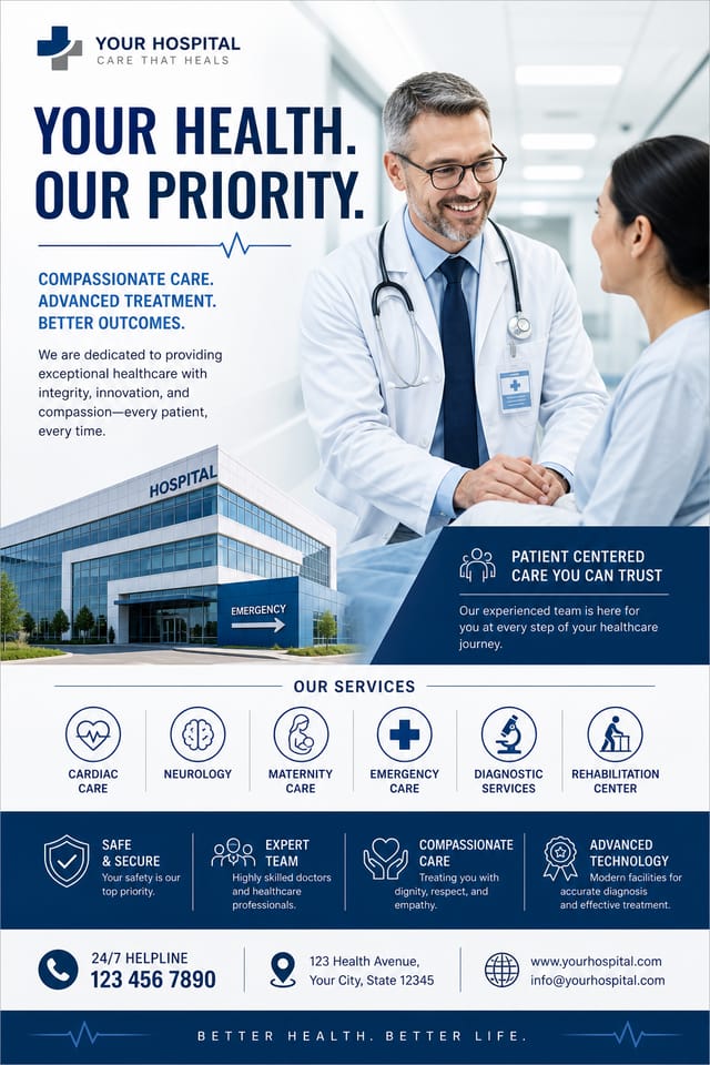 Hospital Poster — corporate style poster