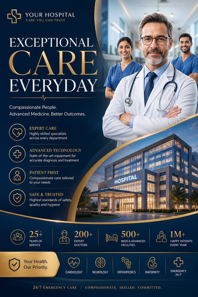 Hospital Poster — elegant style poster