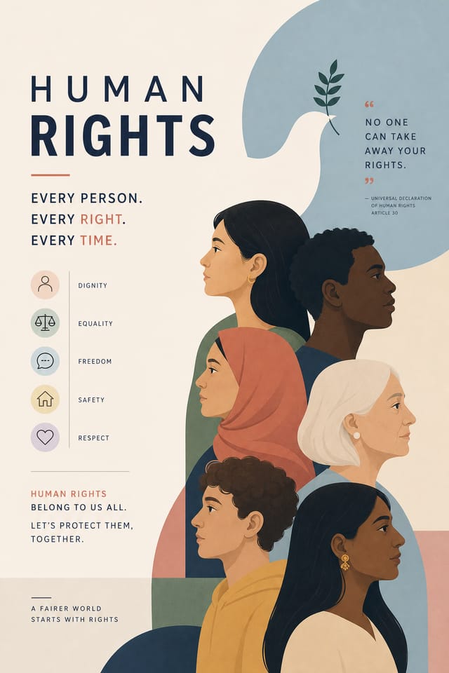 Human Rights Poster — modern style poster