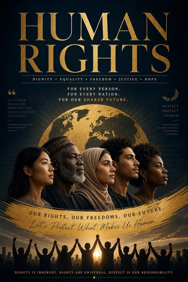 Human Rights Poster — elegant style poster