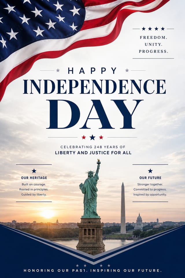 Póster del Día de la Independencia — corporate style poster