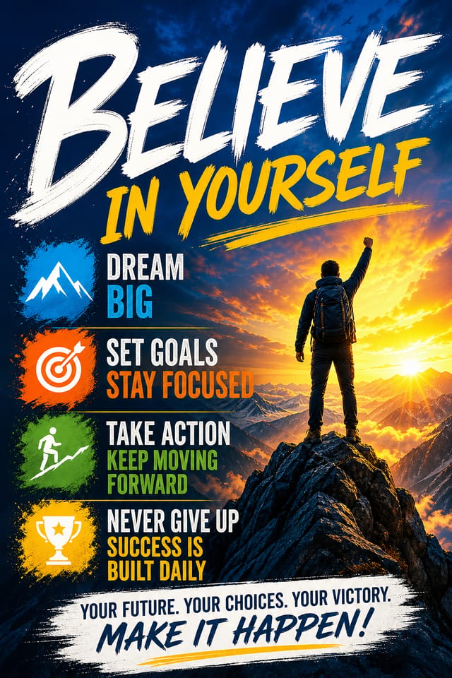 Inspirational Poster — vibrant style poster