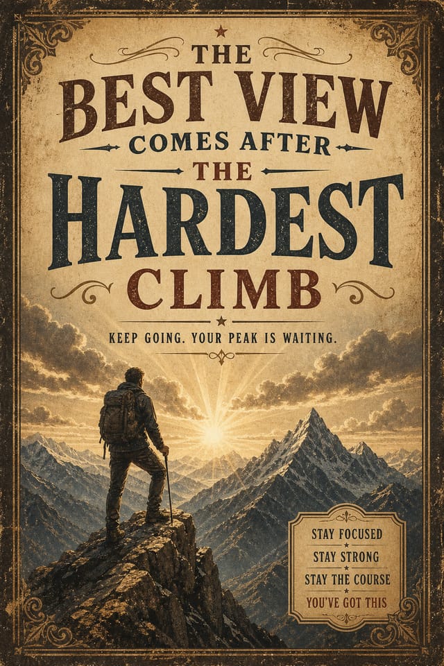 Inspirational Poster — vintage style poster
