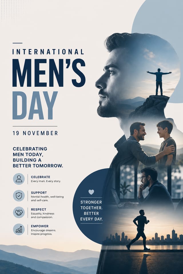 International Men's Day Poster — modern style poster
