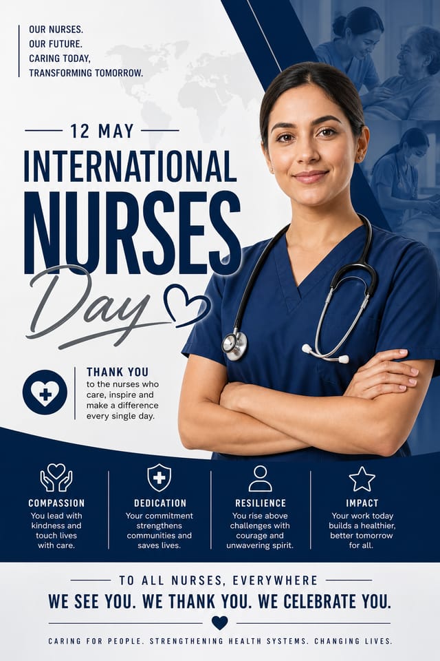 International Nurses Day Poster — corporate style poster