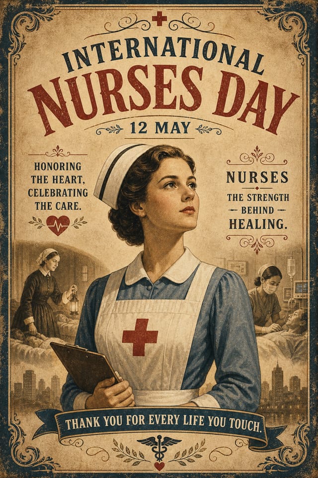 International Nurses Day Poster — vintage style poster
