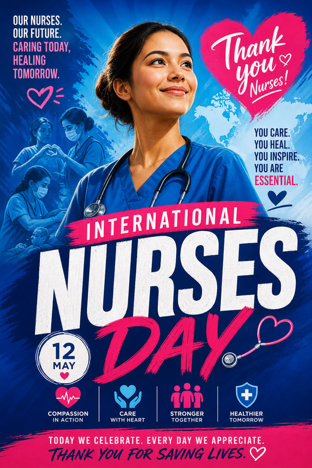 International Nurses Day Poster — vibrant style poster
