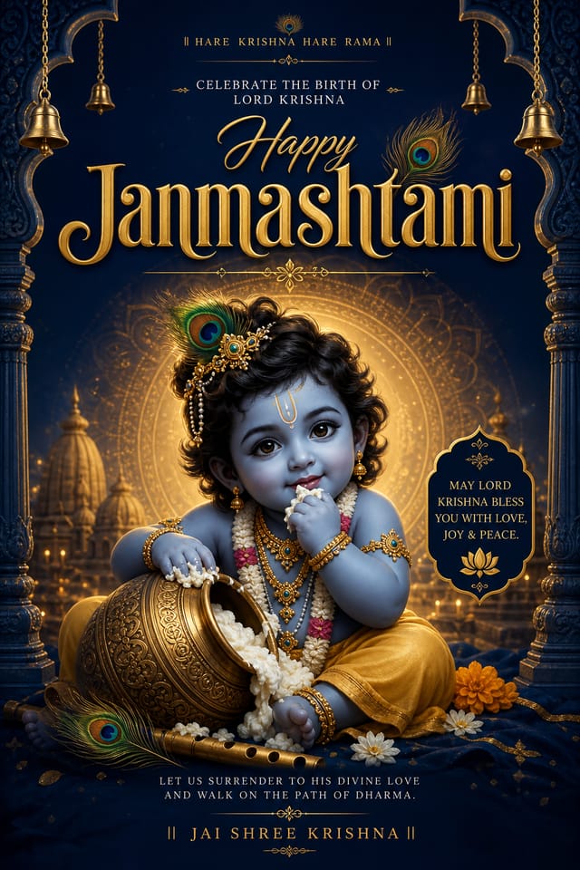 Janmashtami Poster — elegant style poster