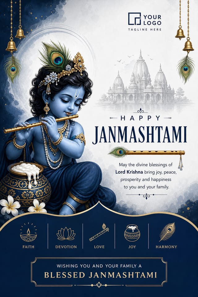 Janmashtami Poster — corporate style poster