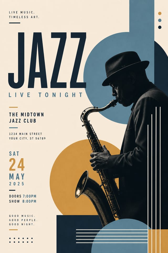Jazz Poster — modern style poster