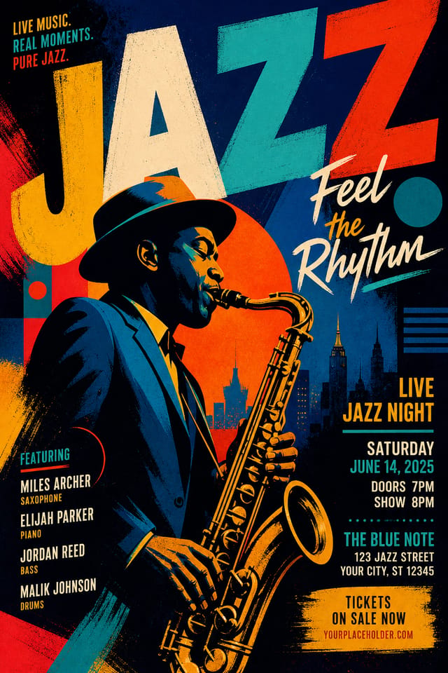 Jazz Poster — vibrant style poster
