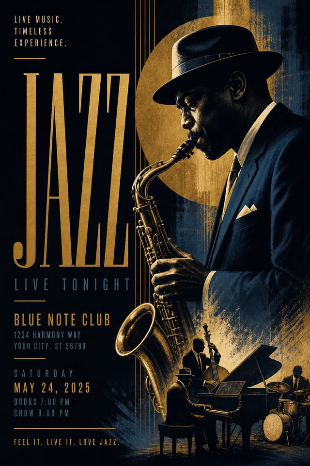 Jazz Poster — elegant style poster