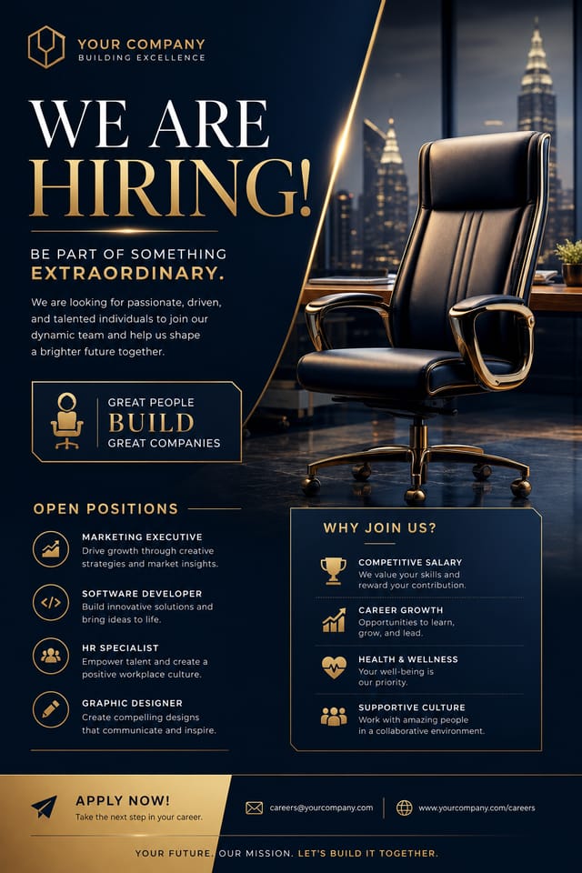 Job Poster — elegant style poster