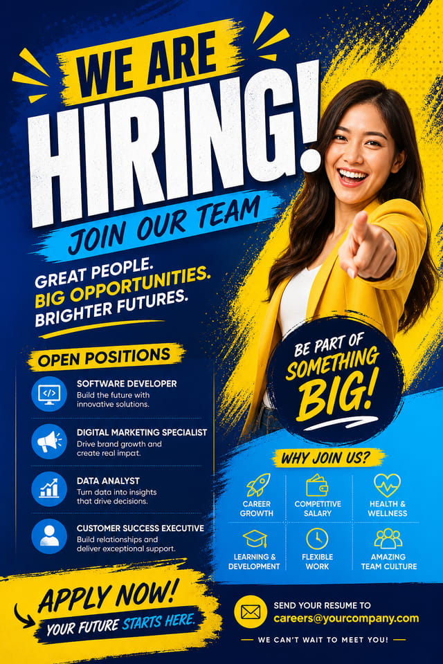 Job Poster — vibrant style poster