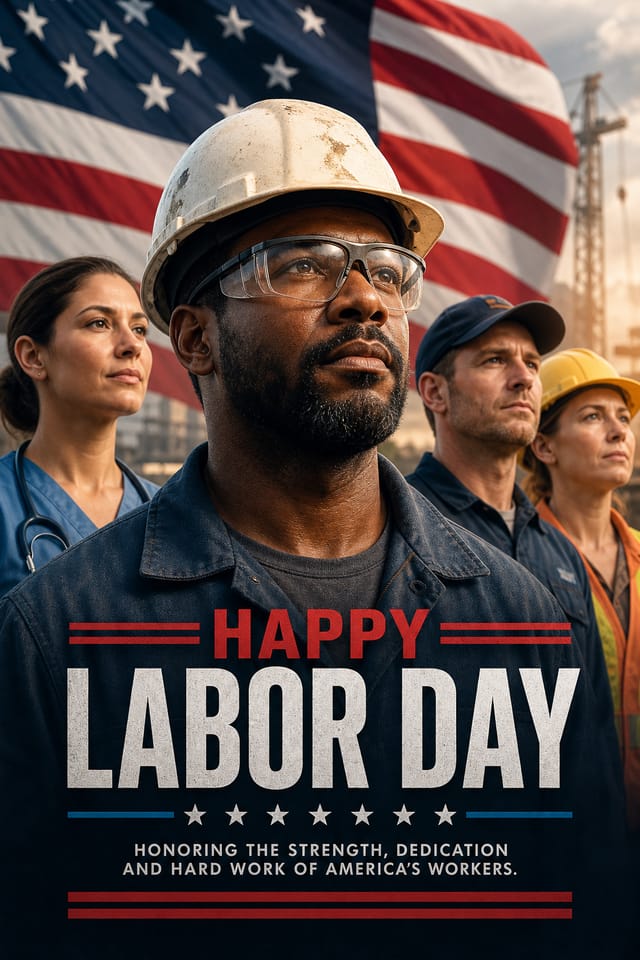Labor Day Poster — photo-realistic style poster