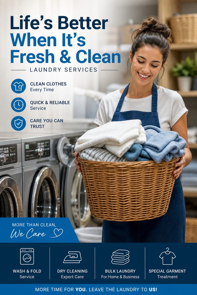 Laundry Poster — photo-realistic style poster