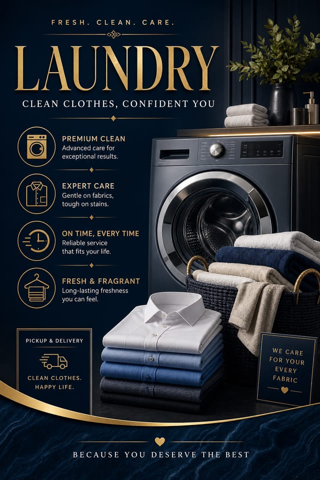 Laundry Poster — elegant style poster