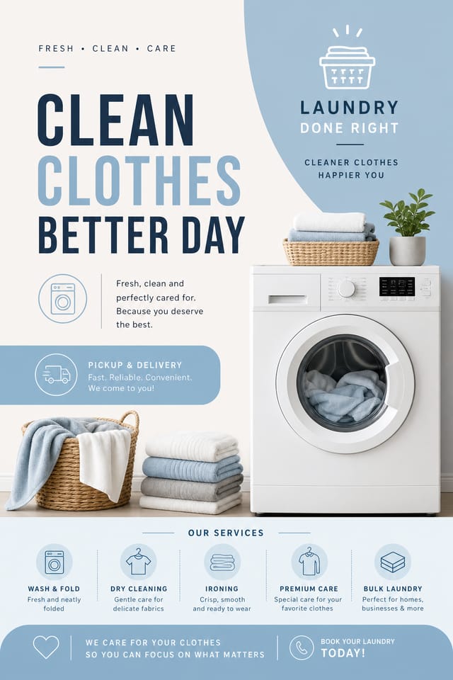 Laundry Poster — modern style poster