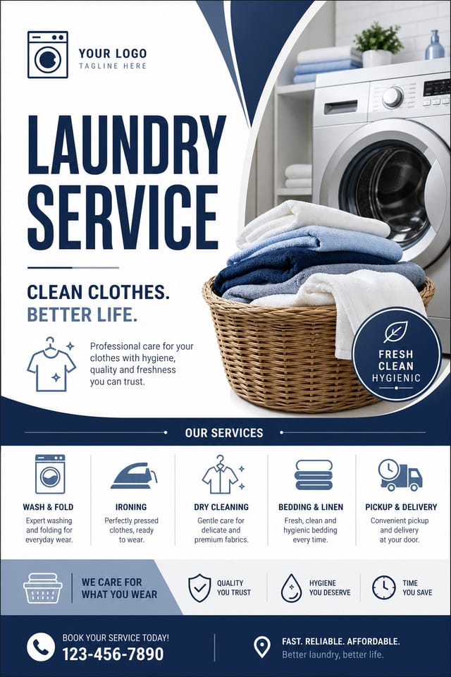 Laundry Poster — corporate style poster