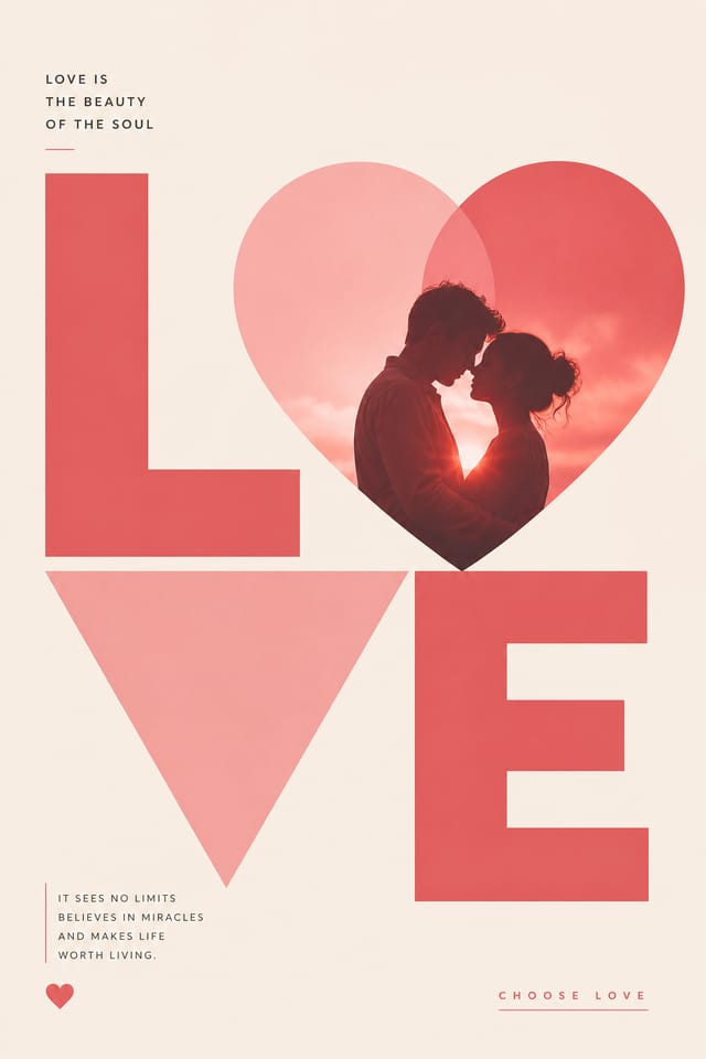 Love Poster — modern style poster