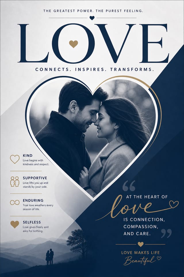Love Poster — corporate style poster