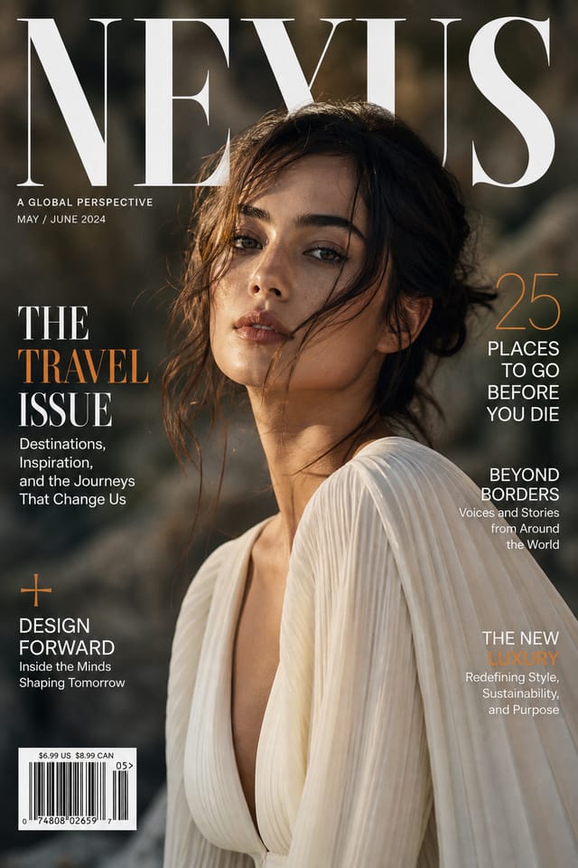 Magazine Poster — photo-realistic style poster