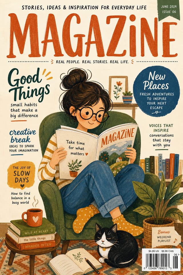 Magazine Poster — illustration style poster