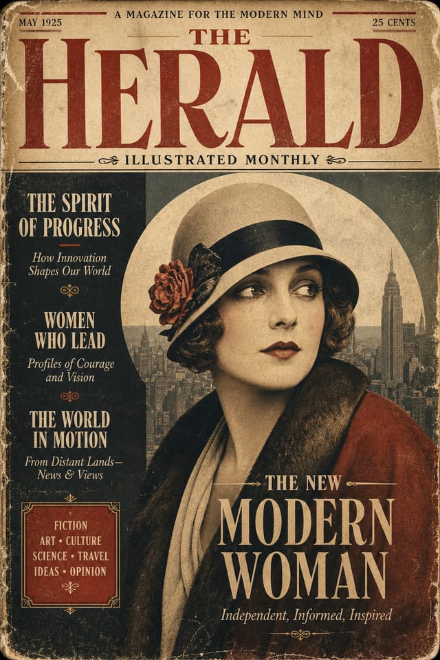 Magazine Poster — vintage style poster