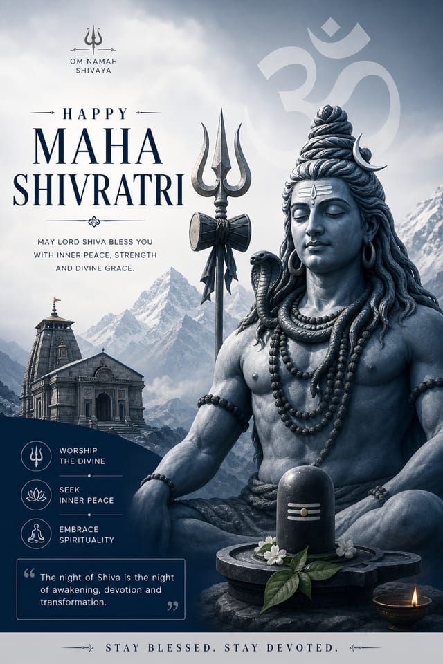Maha Shivratri Poster — corporate style poster