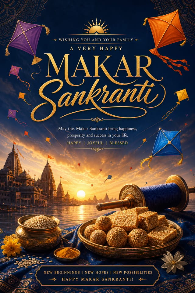 Makar Sankranti Poster — elegant style poster