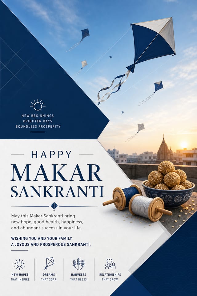 Makar Sankranti Poster — corporate style poster
