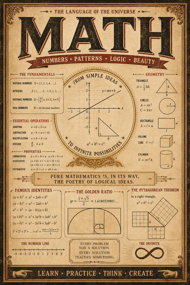 Math Poster — vintage style poster