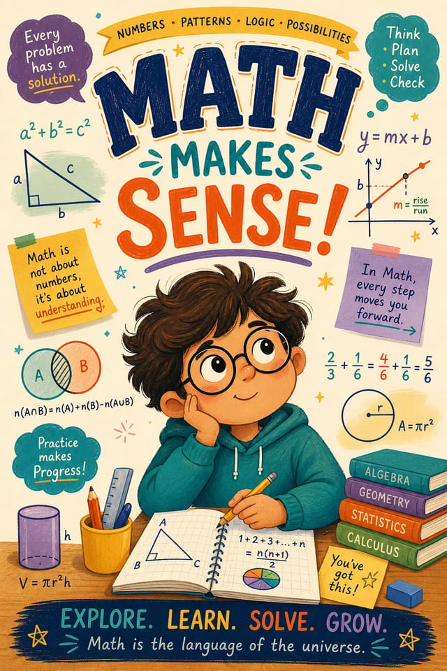 Math Poster — illustration style poster
