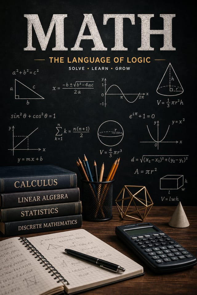 Math Poster — photo-realistic style poster