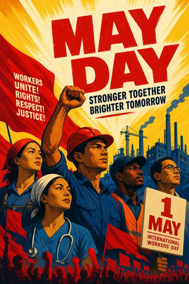 May Day Poster — vibrant style poster