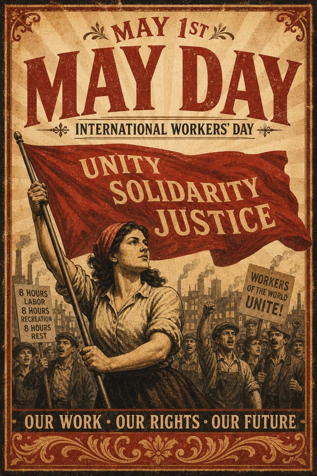May Day Poster — vintage style poster