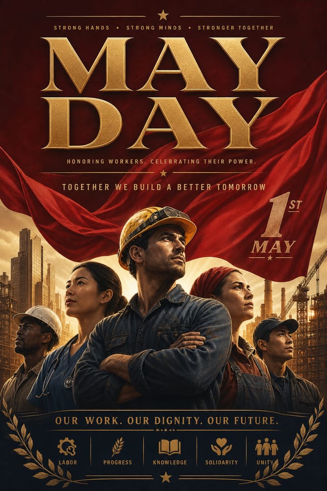 May Day Poster — elegant style poster