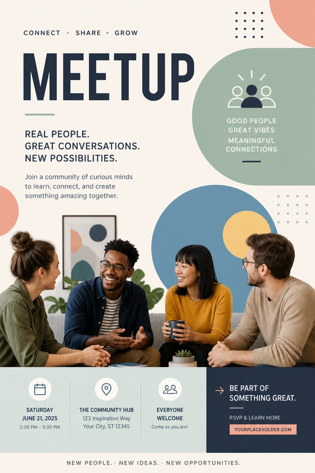 Meetup Poster — modern style poster