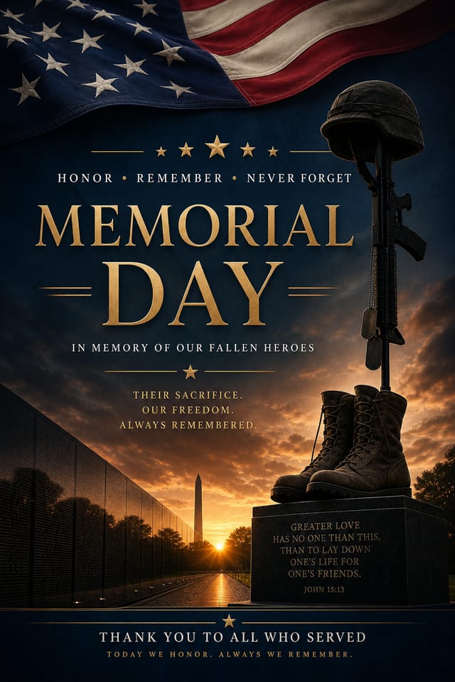 Memorial Day Poster — elegant style poster