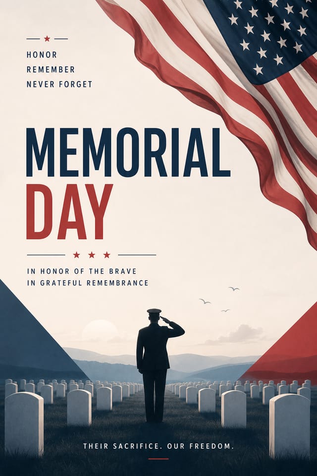 Memorial Day Poster — modern style poster