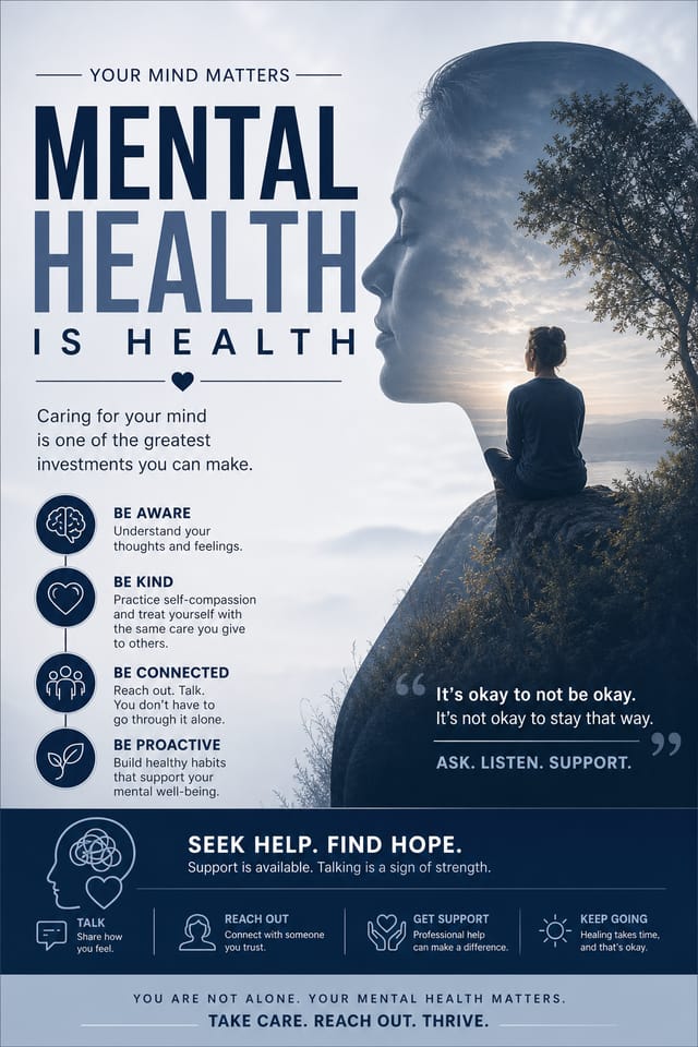 Mental Health Poster — corporate style poster