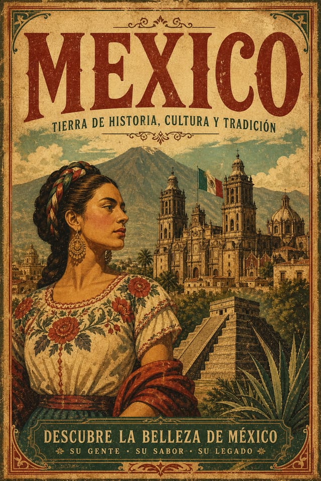Mexico Poster — vintage style poster