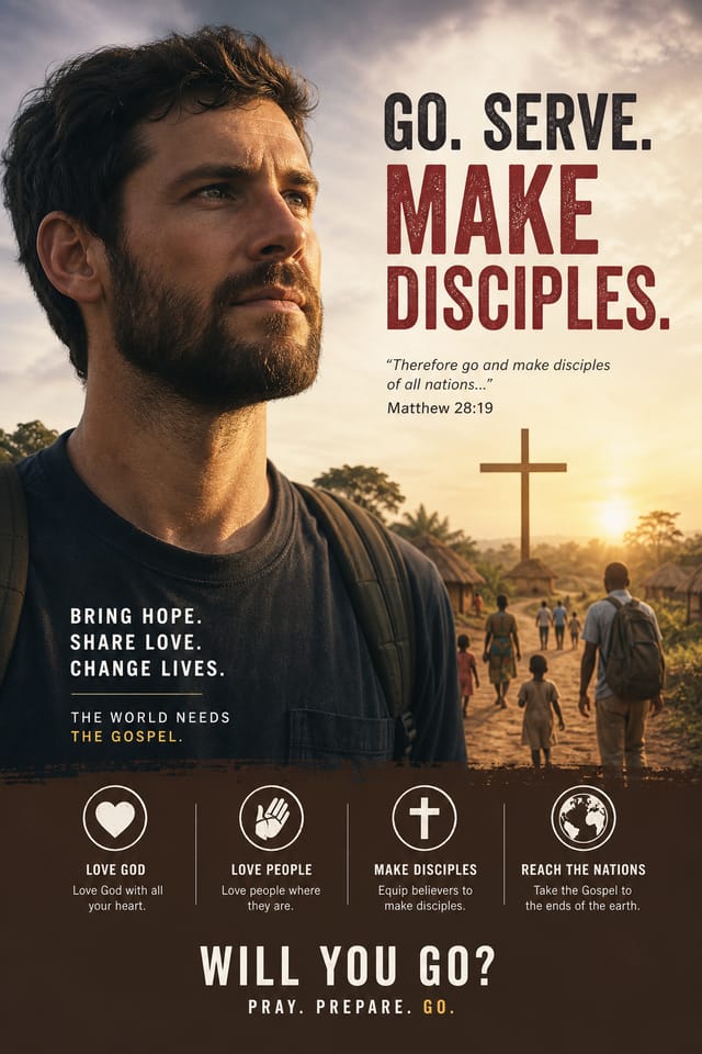 Missionary Poster — photo-realistic style poster
